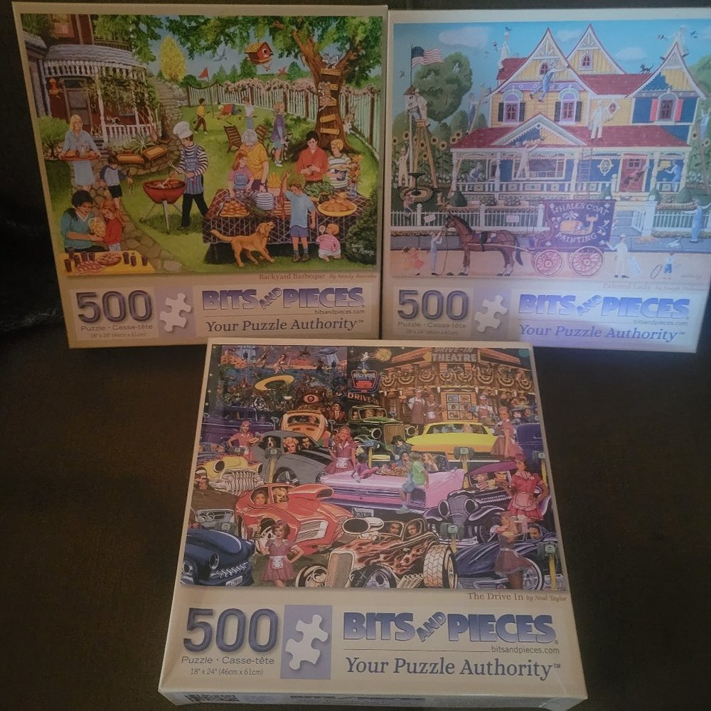 500 Piece Puzzles-3 pack